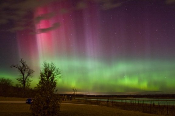Aurora Borealis north of Des Moines